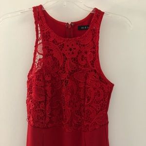 Red Lulu’s Lace Top Dress